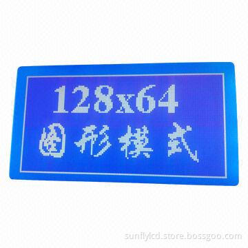 3.3V 128 x 64-dot Graphics LCD Module, Outline Measures 78 x 70 x 12.3mm